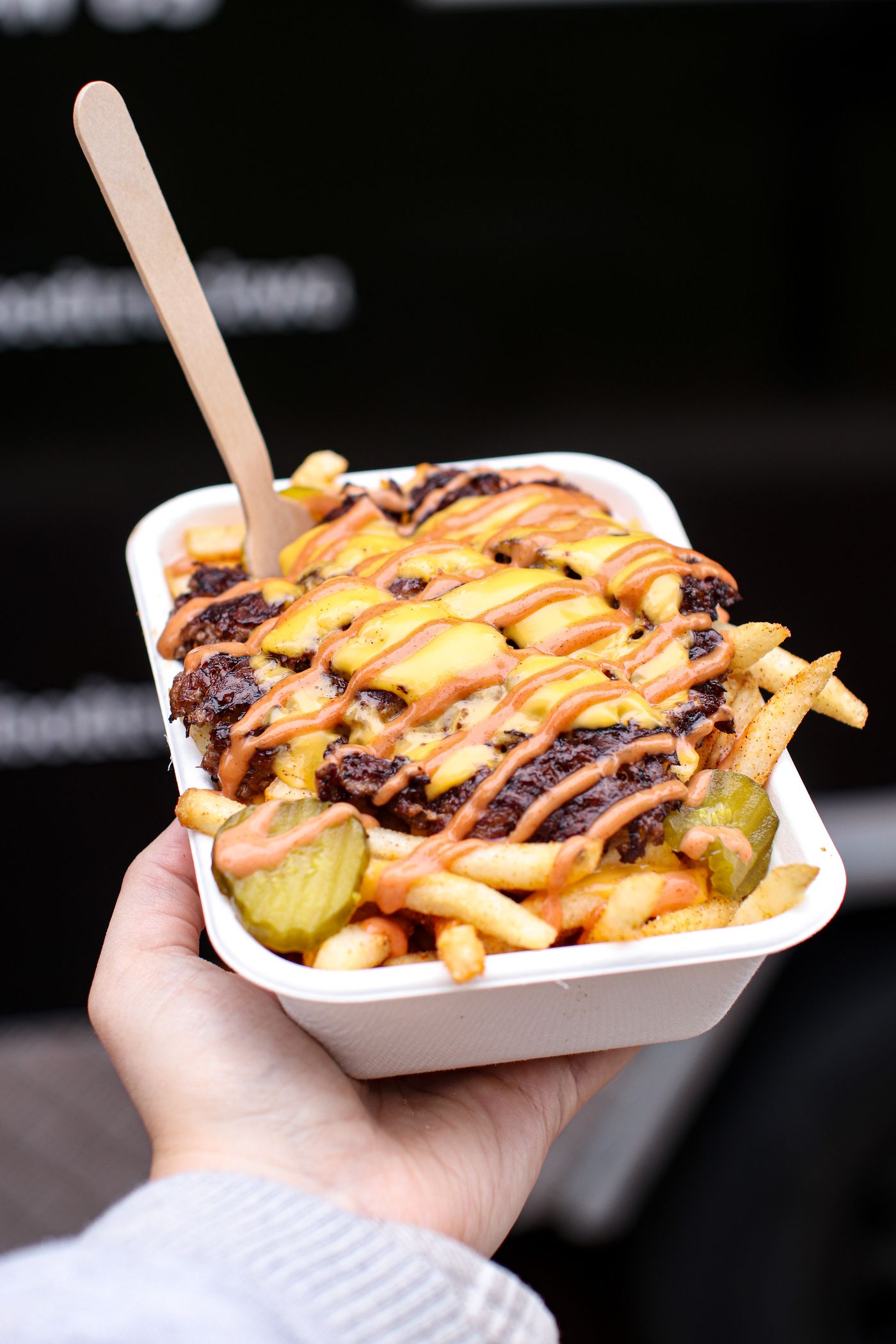 Cheeseburger loaded fries from Danny's Food Truck